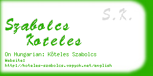 szabolcs koteles business card